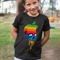 LGBT Shirt Apple Logo Skull LGBT Kid Tshirt