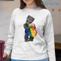 LGBT Shirt Baby Groot Hug Rainbow Heart LGBT Sweatshirt