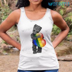 LGBT Shirt Baby Groot Hug Rainbow Heart LGBT Tank Top