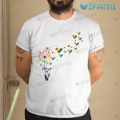 LGBT Shirt Dandelion Flower With Hearts LGBT Gift