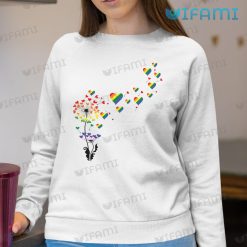 LGBT Shirt Dandelion Flower With Hearts LGBT Sweatshirt