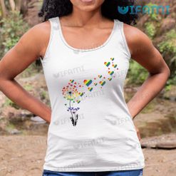 LGBT Shirt Dandelion Flower With Hearts LGBT Tank Top