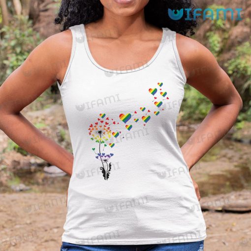 LGBT Shirt Dandelion Flower With Hearts LGBT Gift