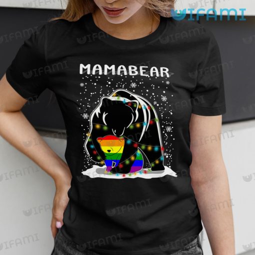 LGBT Shirt Mamabear Snowflake Fairy Lights LGBT Gift