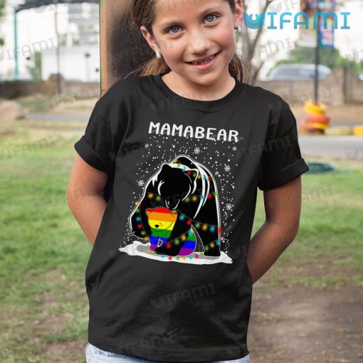 LGBT Shirt Mamabear Snowflake Fairy Lights LGBT Gift