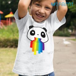 LGBT Shirt Panda Vomiting Rainbow Flag LGBT Kid Tshirt