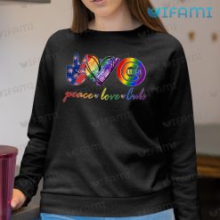 LGBT Shirt Peace Love Chicago Cubs LGBT Sweatshirt