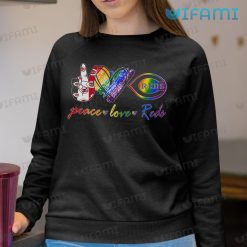 LGBT Shirt Peace Love Cincinnati Reds LGBT Sweatshirt