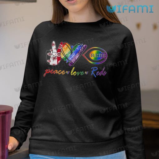 LGBT Shirt Peace Love Cincinnati Reds LGBT Gift