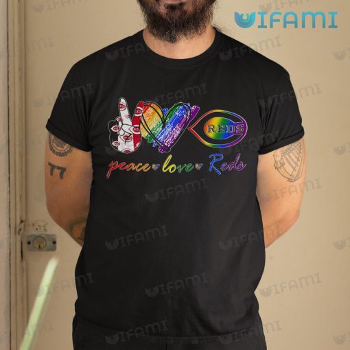 LGBT Shirt Peace Love Cincinnati Reds LGBT Gift
