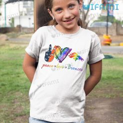 LGBT Shirt Peace Love Denver Broncos LGBT Kid Tshirt