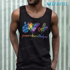 LGBT Shirt Peace Love Dodgers LGBT Tank Top