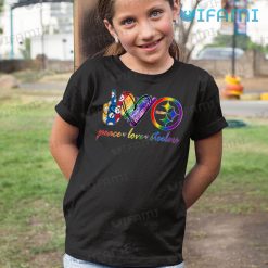 LGBT Shirt Peace Love Pittsburgh Steelers LGBT Kid Tshirt