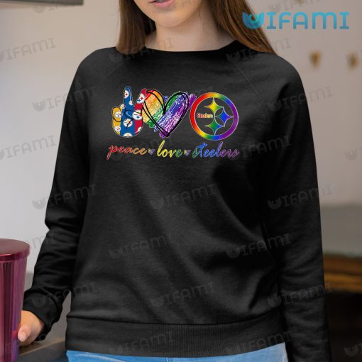 LGBT Shirt Peace Love Pittsburgh Steelers LGBT Gift