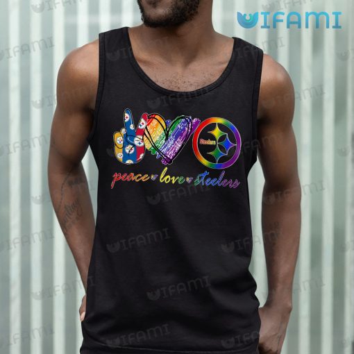 LGBT Shirt Peace Love Pittsburgh Steelers LGBT Gift