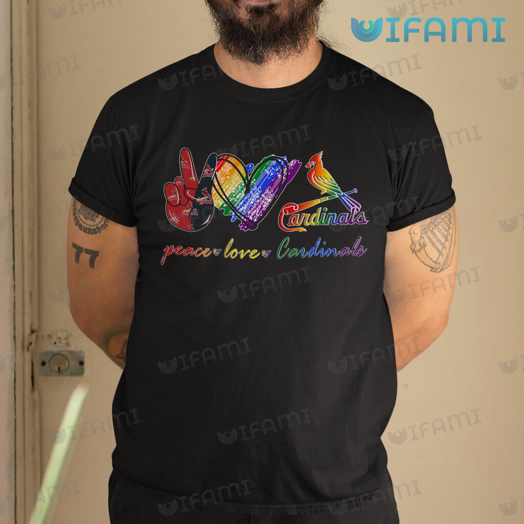 LGBT Shirt Peace Love St. Louis Cardinals LGBT Gift - Personalized Gifts:  Family, Sports, Occasions, Trending