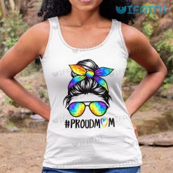 LGBT Shirt Proud Mom Messy Hair Bun LGBT Tank Top