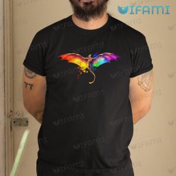 LGBT Shirt Rainbow Dragon Color Splash LGBT Gift