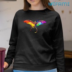 LGBT Shirt Rainbow Dragon Color Splash LGBT Sweatshirt