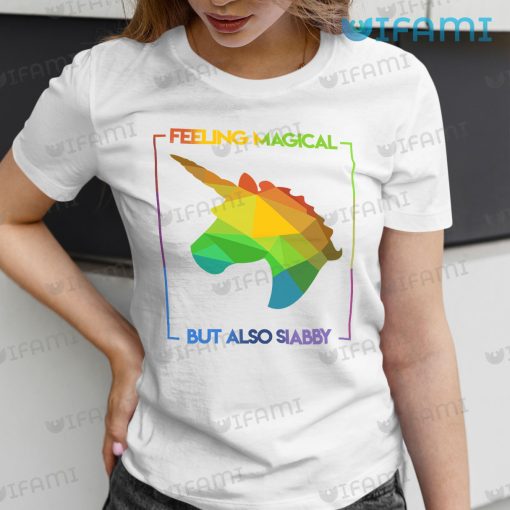 LGBT Shirt Unicorn Feeling Magical But Also Stabby LGBT Gift