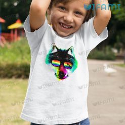 LGBT Shirt Wolf In Sunglasses LGBT Kid Shirt