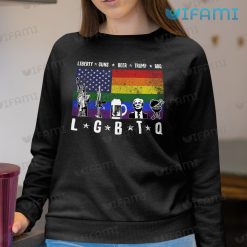 LGBTQ Tshirt Beer BBQ Rainbow USA Flag Liberty Trump Guns LGBTQ Sweatshirt