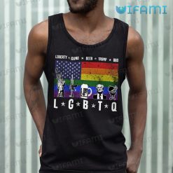 LGBTQ Tshirt Beer BBQ Rainbow USA Flag Liberty Trump Guns LGBTQ Tank Top