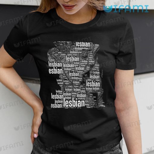 Lesbian Shirt Kissing Typography LGBTQ Gift