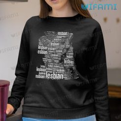 Lesbian Shirt Kissing Typography LGBTQ Sweatshirt