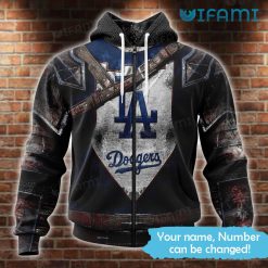 Los Angeles Dodgers Hoodie 3D Warrior Design Custom Dodgers Zipper