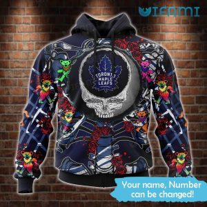 Maple Leafs Hoodie 3D Grateful Dead Skull Personalized Toronto Maple Leafs Gift