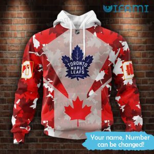 Maple Leafs Hoodie 3D Maple Leaves Pattern Custom Toronto Maple Leafs Gift