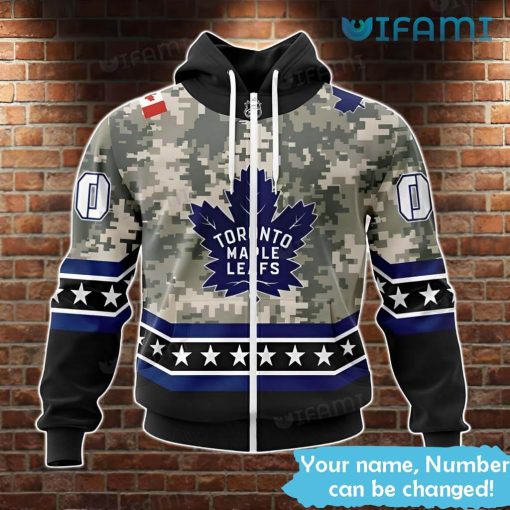 Maple Leafs Hoodie 3D Military Camouflage Custom Toronto Maple Leafs Gift