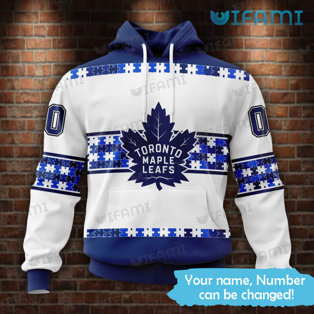 Maple Leafs Hoodie Support For Autism Awareness AOP Personalized Toronto Maple Leafs Gift