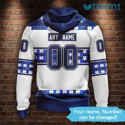 Maple Leafs Hoodie Support For Autism Awareness AOP Personalized Toronto Maple Leafs Present Back