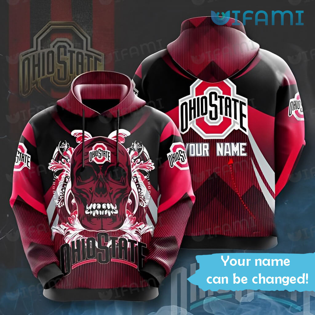 Ohio State Buckeyes Hoodie 3D Dead Skull Personalized Ohio State Gift