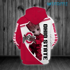Ohio State Buckeyes Hoodie 3D Groot Hug Logo Ohio State Present Back