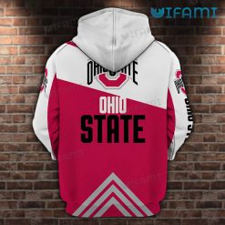 Ohio State Buckeyes Hoodie 3D White Pink Classic Ohio State Present For Her