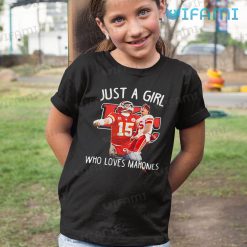 Patrick Mahomes Shirt Just A Girl Who Loves Mahomes Chiefs Kid Tshirt