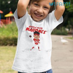 Patrick Mahomes Shirt Rollin With Mahomes Big Head Chiefs Kid Tshirt