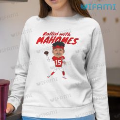 Patrick Mahomes Shirt Rollin With Mahomes Big Head Chiefs Sweatshirt