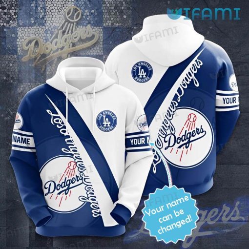 Personalized Dodgers Hoodie 3D White Blue Dodgers Gift
