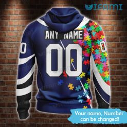 Personalized Maple Leafs Hoodie Autism Support AOP Toronto Maple Leafs Present Back
