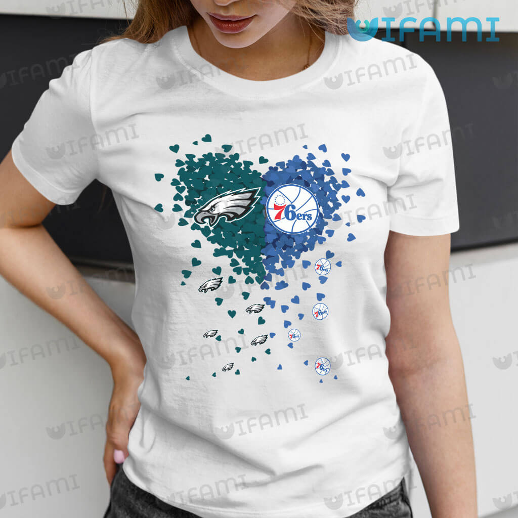 Philadelphia Eagles Heart T-Shirt For Women - Personalized Gifts