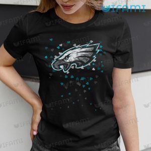 Philadelphia Eagles Shirt Logo Heart Pattern Eagles Gift - Personalized 