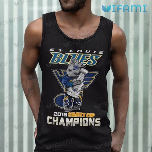 STL Blues Shirt Groot Hug Stanley Cup Champions 2019 St Louis Blues Gift
