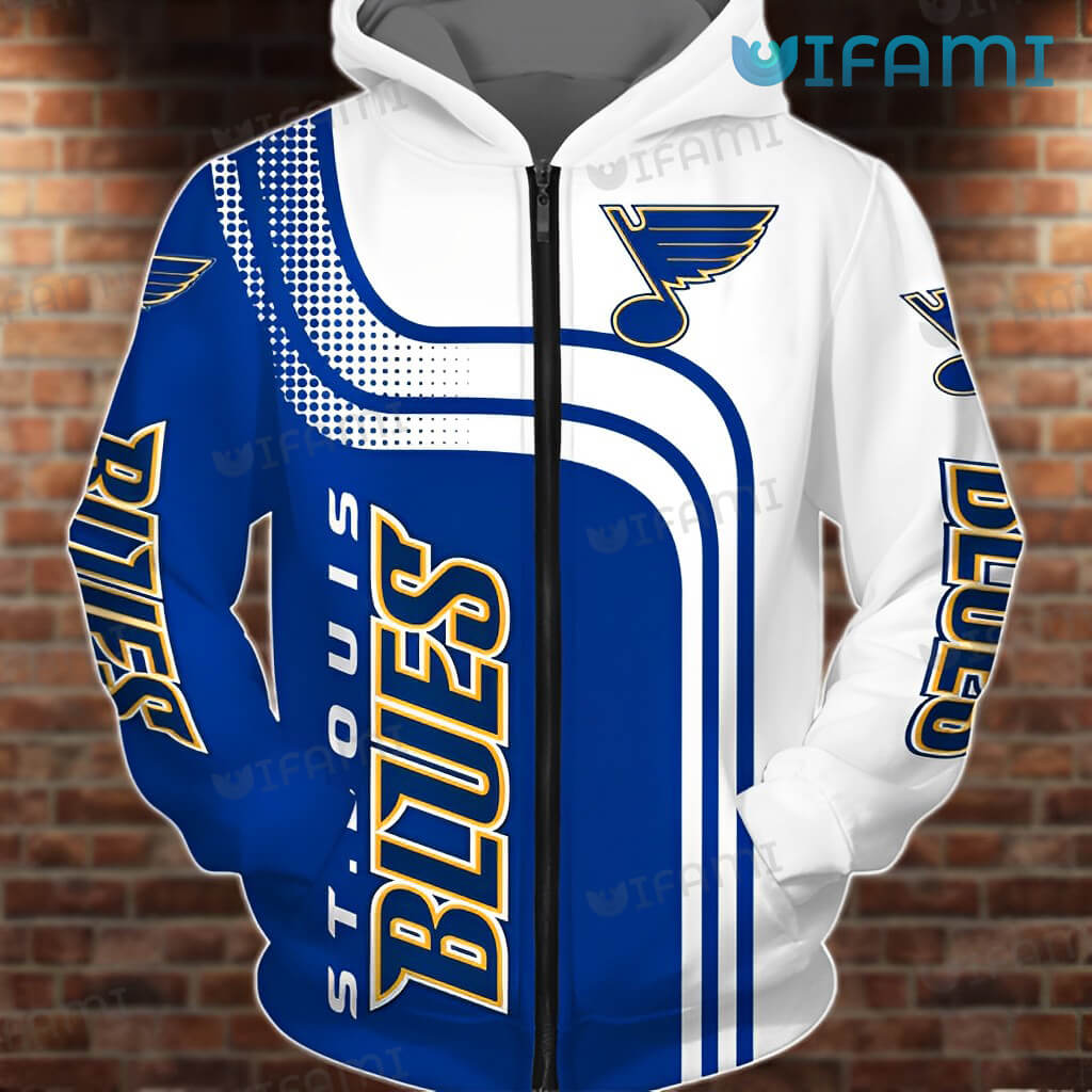 St Louis Blues Hockey - Womens XXL - zip up hoodie - blue and