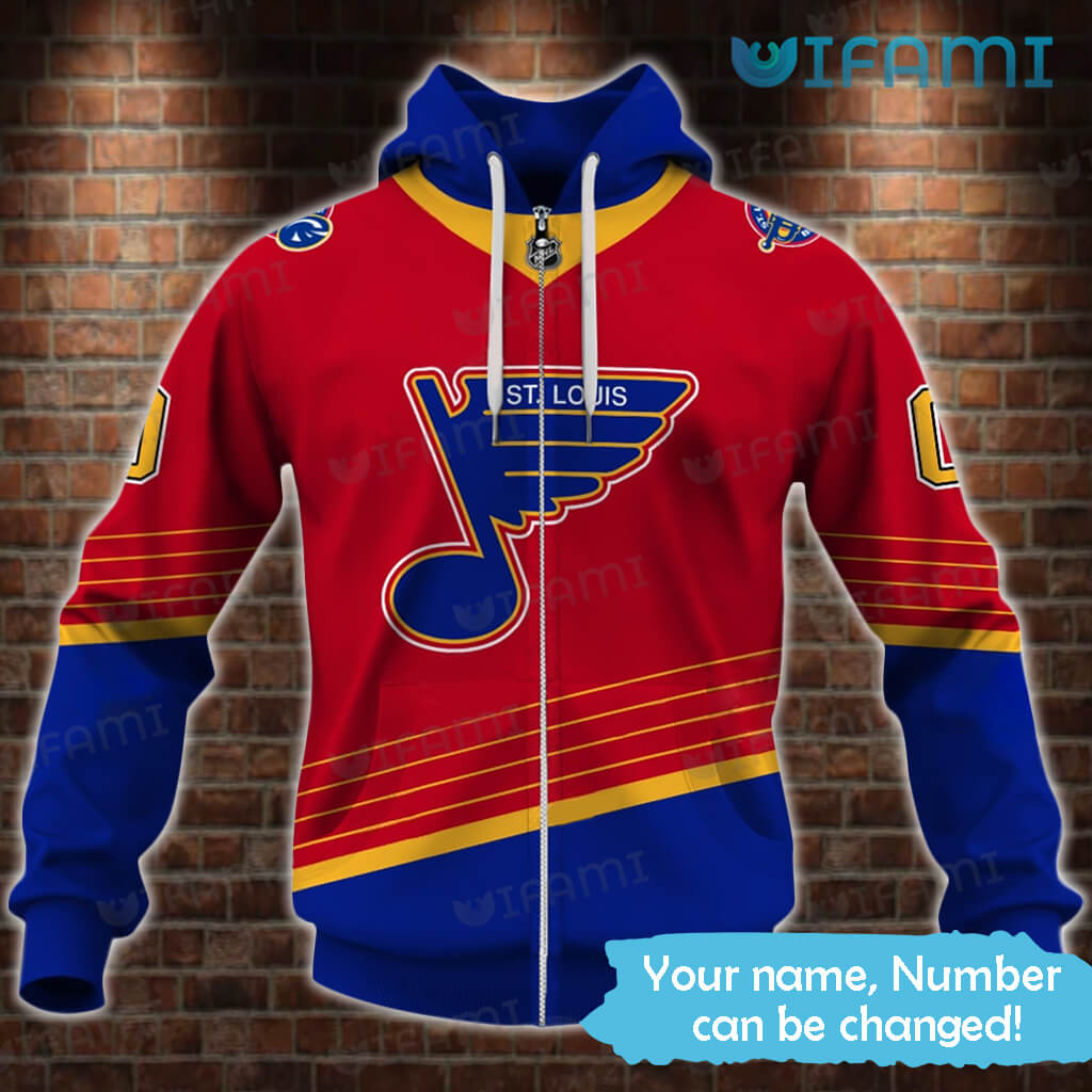 ANY NAME AND NUMBER ST. LOUIS BLUES REVERSE RETRO