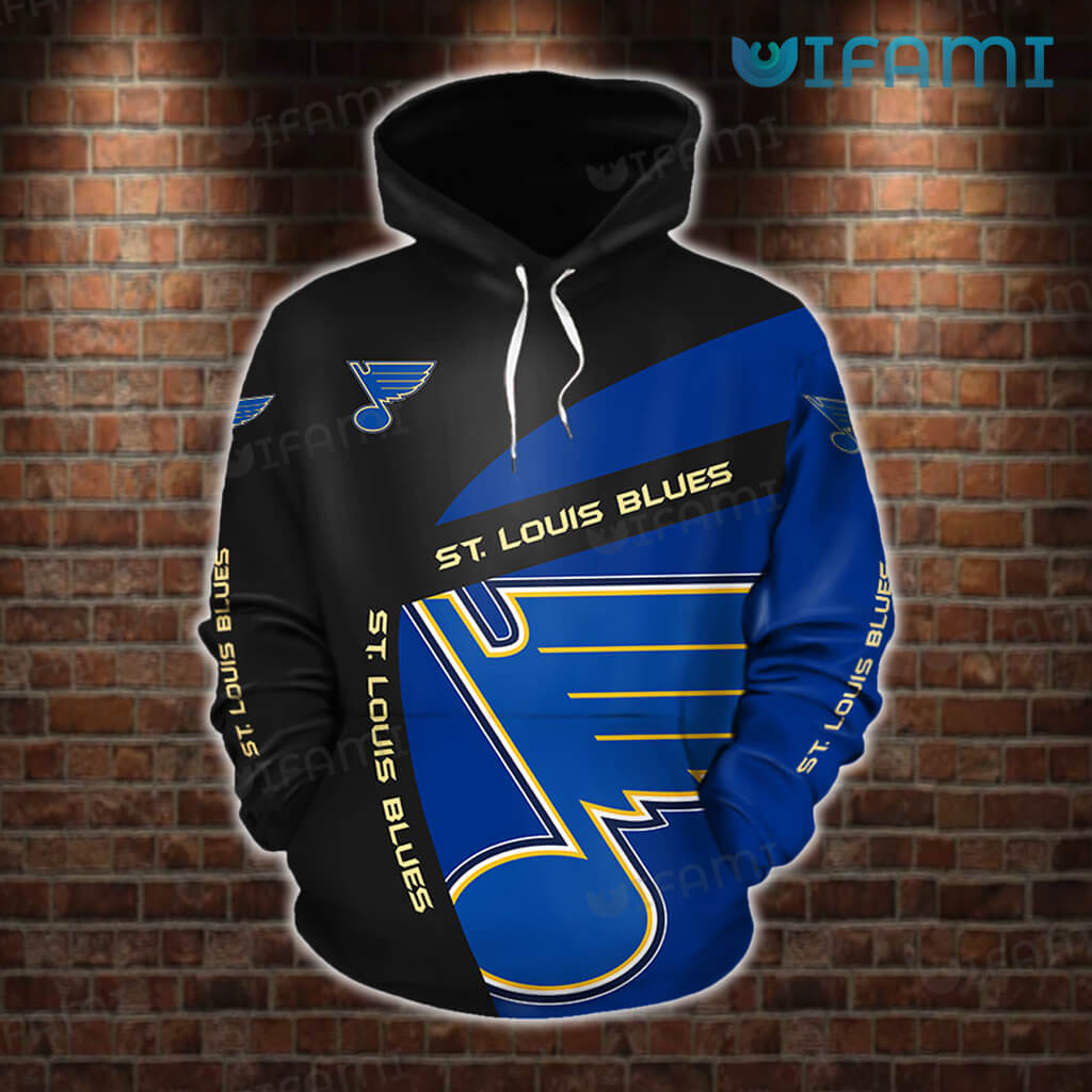 St Louis Blues Hoodie Mens Large Blue Bleed Blue Hockey Team Sports Logo  Sweater