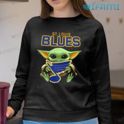 St Louis Blues Shirt Baby Yoda Hug Logo St Louis Blues Sweashirt